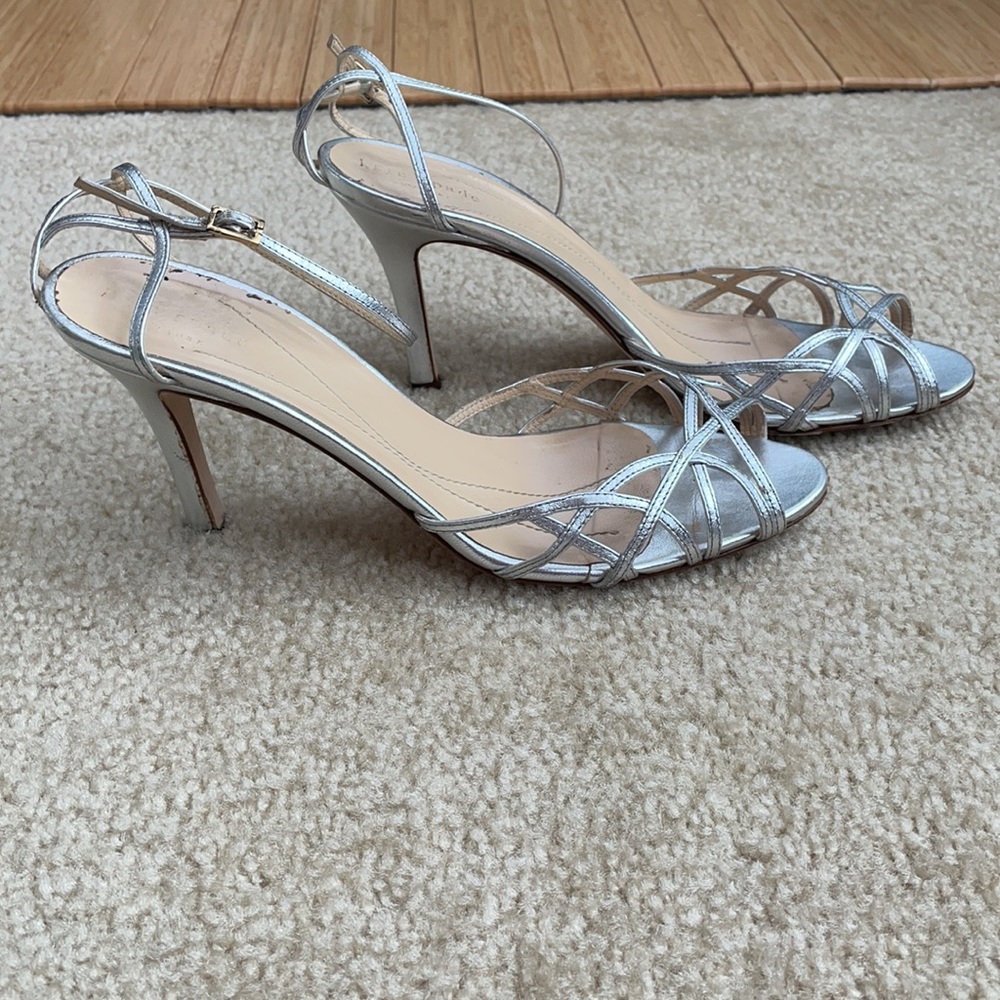 Kate Spade Geneviev silver/Nappa high heel sandals